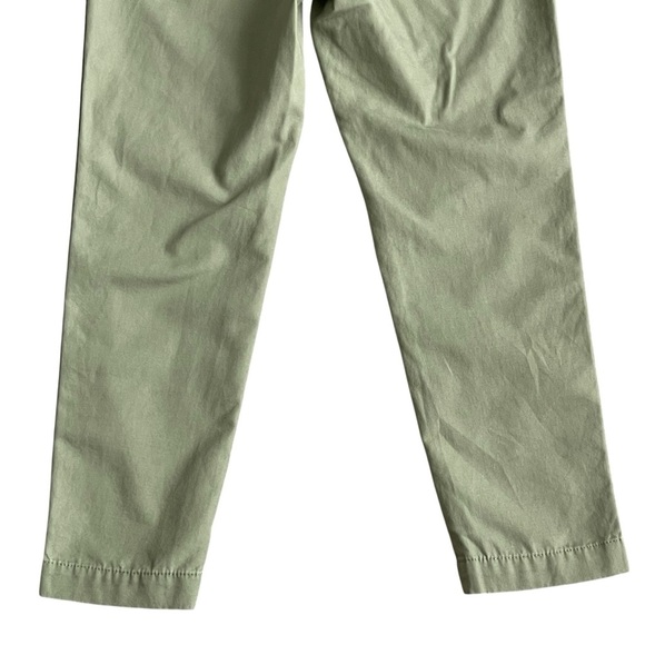 Talbots Slim Cargo Pants Women’s Size 2 Canvas Cotton Elastic Waist Green - Picture 8 of 10